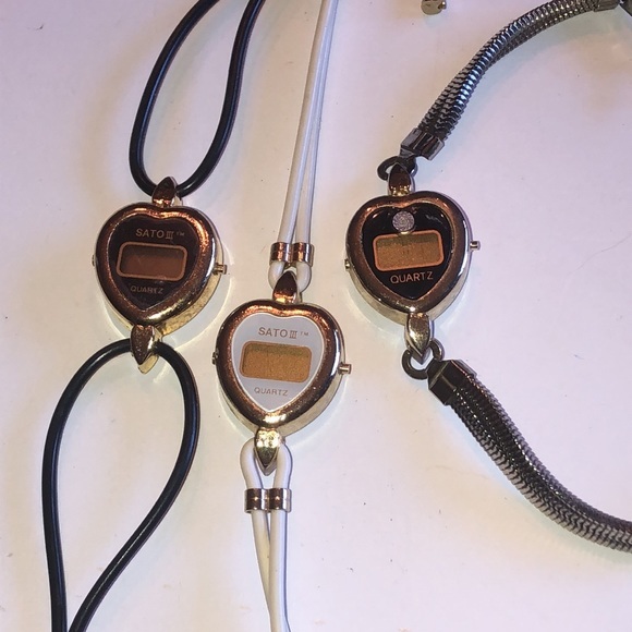 Accessories - Lot of 3 Vintage 90s Watches Need Batteries Untested Sato II